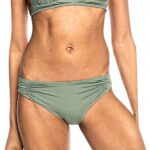 Slip Bikini Roxy Donna Antracite Tessuto Riciclato Mare