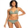Slip Bikini Roxy Donna Antracite Tessuto Riciclato Mare
