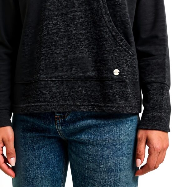 Felpa con cappuccio Roxy Donna tessuto fiammato relax