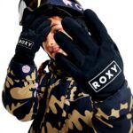 Guanti Roxy Freshfield Bambine Ragazze Sci Caldo Malva Nero