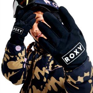 Guanti Roxy Freshfield Bambine Ragazze Sci Caldo Malva Nero