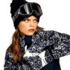 Guanti Roxy Jetty Muffole Donna Impermeabili Bandane Nere