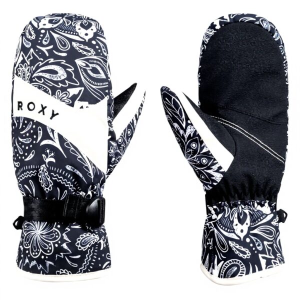 Guanti Roxy Jetty Muffole Donna Impermeabili Bandane Nere