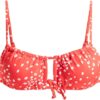 Roxy Bralette Bikini Top Donna Regolabile Nero Poppy Red-0