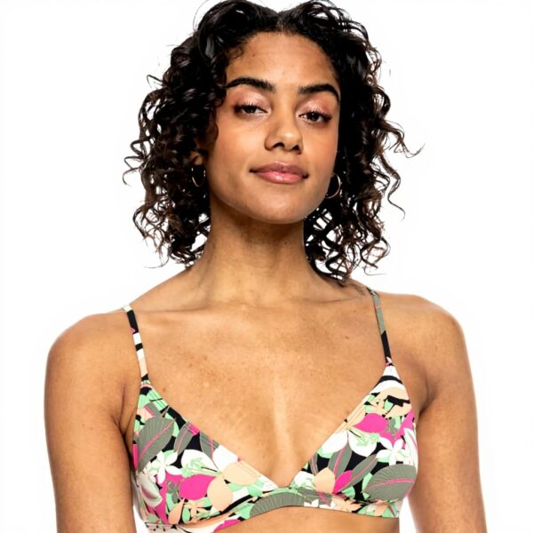 Roxy Bikini Top Donna Tri Parte Egret Artsy Floral
