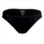 Bikini Roxy Nero tessuto riciclato donna mare piscina