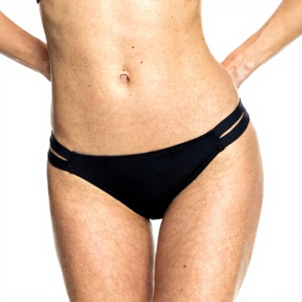 Bikini Roxy Nero tessuto riciclato donna mare piscina