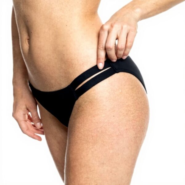 Bikini Roxy Nero tessuto riciclato donna mare piscina