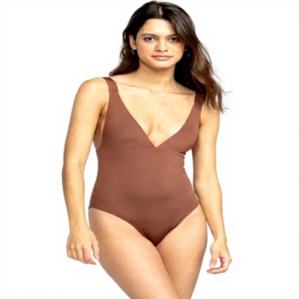 Costume intero Roxy donna morbido riciclato marrone