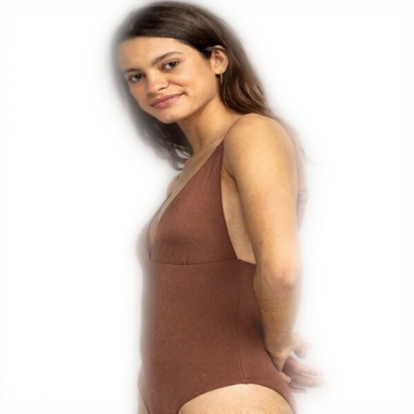 Costume intero Roxy donna morbido riciclato marrone