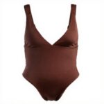 Costume intero Roxy donna morbido riciclato marrone