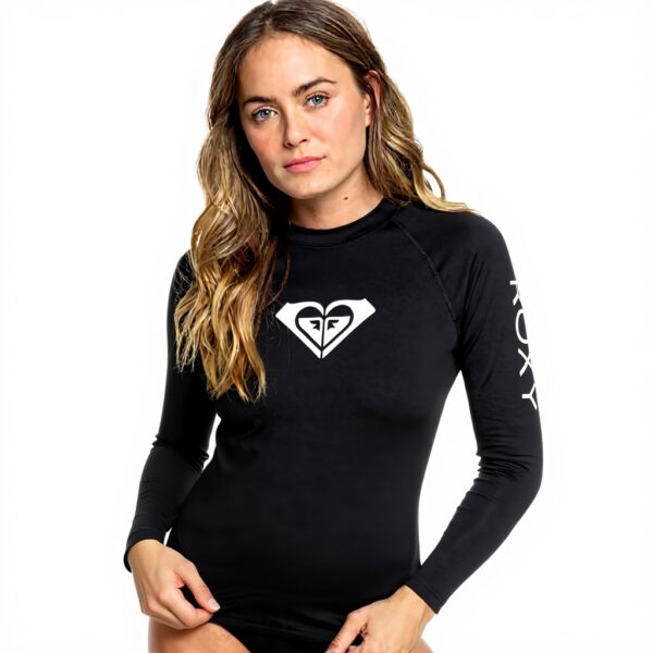 Rash guard donna Roxy UPF 50 maniche lunghe Anthracite