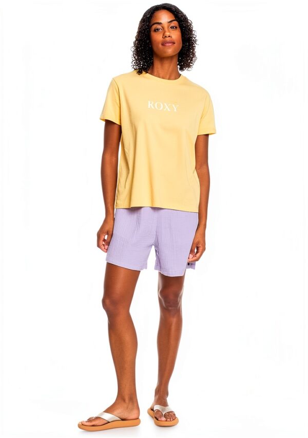 T-shirt Roxy Donna scritta petto decorazione frontale-2