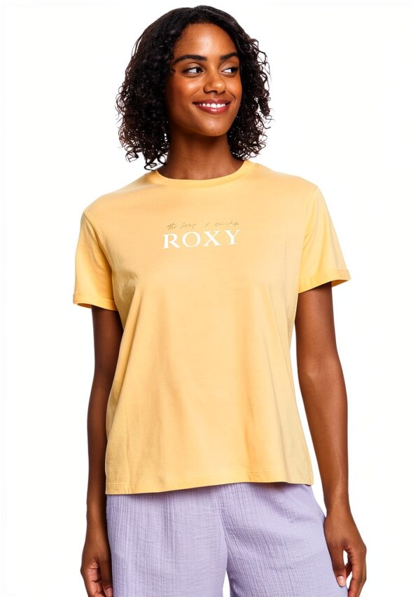 T-shirt Roxy Donna scritta petto decorazione frontale-0