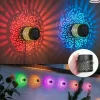 🇲🇦🔥 Applique solaire murale tournesol – Lampe décorative de jardin mandala – Lumière LED chaude – Lampe solaire étanche pour terrasse – 7 couleurs – Convient aux jardins, clôtures, porches, balcons et aménagements paysagers – Paiement à la livraison 🔥🌻🌿💡🛒