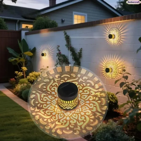 🇲🇦🔥 Applique solaire murale tournesol – Lampe décorative de jardin mandala – Lumière LED chaude – Lampe solaire étanche pour terrasse – 7 couleurs – Convient aux jardins, clôtures, porches, balcons et aménagements paysagers – Paiement à la livraison 🔥🌻🌿💡🛒